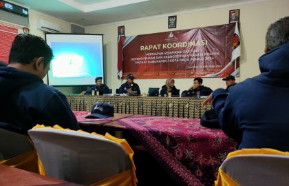 Pemantapan jelang pelaksanaan verfak, intens dilakukan khususnya bagi kalangan internal KPU Pacitan.