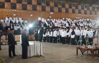Suasana pelantikan PPS se-Kabupaten Pacitan yang dipusatkan di Gedung Gasibu.
